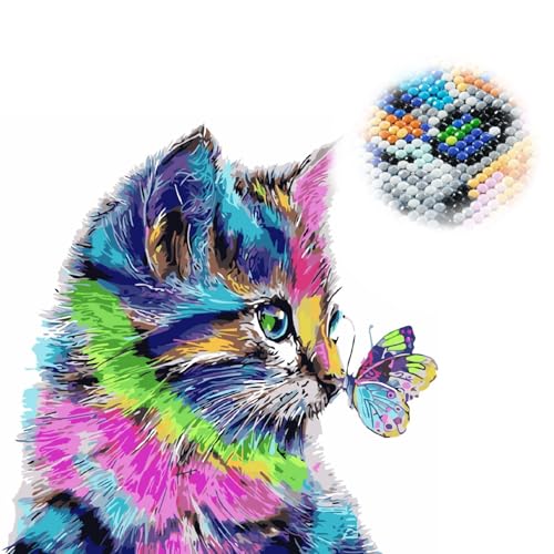 Diamond Painting Kits Adults,Diamond Painting,Innen- und Outdoor -Dekoration, Katzenbild,Haushandwerk zu Hause, Erwachsene und Kinder, Geschenke, 30x30 cm Diamond Painting Kits Adults,Diamond Painting,Innen- und Outdoor -Dekoration, Katzenbild,Haushandwerk zu Hause, Erwachsene und Kinder, Geschenke, 30x30 cm von Taiyyi