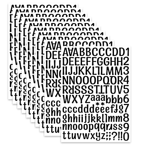 Buchstaben Aufkleber Selbstklebend Klebebuchstaben Schwarz 10 Blätter Vinyl Schriftzug Aufkleber Buchstaben Sticker für Briefkasten von TakFree