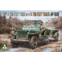U.S. Army 1/4 ton utility truck with 1/4 ton utility trailer & MP figure U.S. Army 1/4 ton utility truck with 1/4 ton utility trailer & MP figure von Takom
