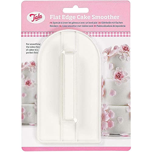 Tala Flacher Kuchenglätter - Fondant Glättwerkzeug - Tortenschaber mit ergonomischem Griff - BPA-freie Fondantwerkzeuge - 20cm x 14,5cm x 3cm, Weiß Tala Flacher Kuchenglätter - Fondant Glättwerkzeug - Tortenschaber mit ergonomischem Griff - BPA-freie Fondantwerkzeuge - 20cm x 14,5cm x 3cm, Weiß von Tala