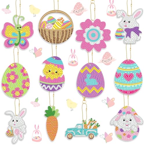 TaleMoon Diamond Painting Schlüsselanhänger Ostern,12 Stück 5D Diamond Painting Set Ostern,DIY Diamond Painting Kinder,Osterndeko Geschenk TaleMoon Diamond Painting Schlüsselanhänger Ostern,12 Stück 5D Diamond Painting Set Ostern,DIY Diamond Painting Kinder,Osterndeko Geschenk von TaleMoon