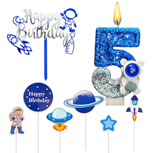 Weltraum Geburtstagskerzen Zahlen 5,Astronaut Kerzen Geburtstag Kinder,Weltall Raketen Kindergeburtstag Kuchen Deko,Geburtstagsdeko Jungen,Kerze Tortendeko für Geburtstags Party Weltraum Geburtstagskerzen Zahlen 5,Astronaut Kerzen Geburtstag Kinder,Weltall Raketen Kindergeburtstag Kuchen Deko,Geburtstagsdeko Jungen,Kerze Tortendeko für Geburtstags Party von TaleMoon