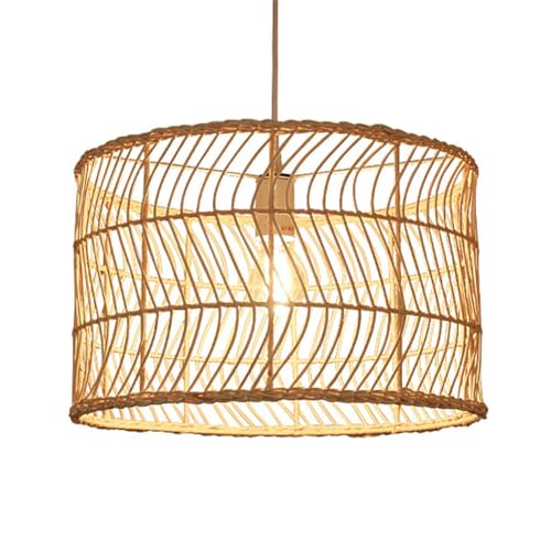 TaleTre Handgefertigter Lampenschirm aus Rattan - Geflochtener Bambus-Kronleuchter für Heim-, Cafe- und Restaurantdekoration, 50 cm breit x 30 cm hoch TaleTre Handgefertigter Lampenschirm aus Rattan - Geflochtener Bambus-Kronleuchter für Heim-, Cafe- und Restaurantdekoration, 50 cm breit x 30 cm hoch von TaleTre