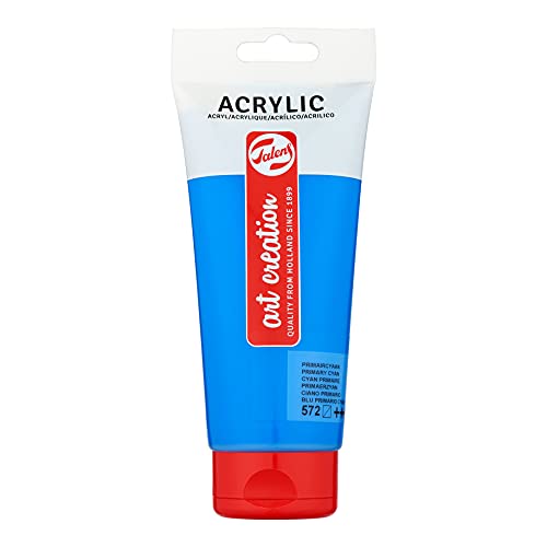 Talens Art Creation Acrylfarbe - 200 ml Tube - Primärzyan 572 - Halbtransparent - Hervorragende Lichtechtheit - Schnelltrocknendes, seidenglänzendes Finish Talens Art Creation Acrylfarbe - 200 ml Tube - Primärzyan 572 - Halbtransparent - Hervorragende Lichtechtheit - Schnelltrocknendes, seidenglänzendes Finish von Talens Art Creation