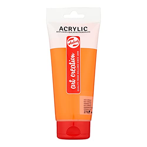 Talens Art Creation Acrylfarbe - Azo-Orange 276-200 ml - Halbdeckend, schnell trocknend, seidenglänzend - Künstler-Acrylfarbe von Talens Art Creation