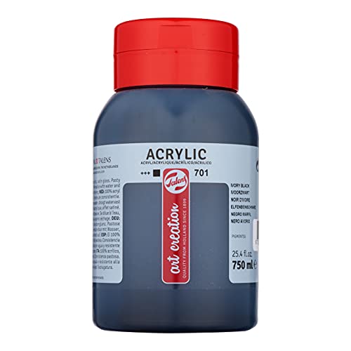 Talens Art Creation Acrylfarbe Jar - Elfenbeinschwarz 701-750 ml - Opak & Lichtecht mit Seidenglanz Talens Art Creation Acrylfarbe Jar - Elfenbeinschwarz 701-750 ml - Opak & Lichtecht mit Seidenglanz von Talens Art Creation