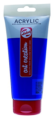 Talens Art Creation Acrylfarbe Tube 200 ml - Ultramarin 504 - Hohe Lichtechtheit - Schnelltrocknend - Seidenglanz - Mischbar von Talens Art Creation