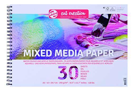 Talens Art Creation Mix Media Papier Din A3, 250g/m², 30 Blatt von Talens Art Creation