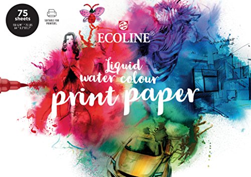 Ecoline Print Papier DIN A4, 75 lose Blätter, Druckpapier, Zeichenpapier, 150 g/m² von ROYAL TALENS