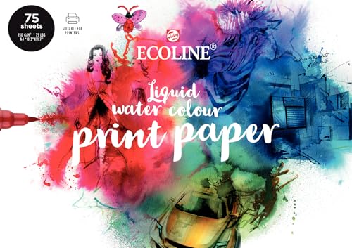 Ecoline Print Papier DIN A4, 75 lose Blätter, Druckpapier, Zeichenpapier, 150 g/m² von ROYAL TALENS