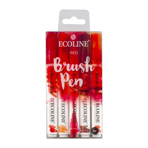 Talens Ecoline 5 brush pens "Red" von ROYAL TALENS