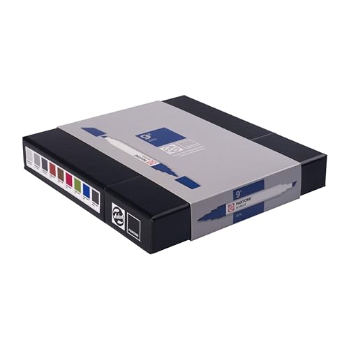 Talens | Pantone Marker 9er Set City | Dual-Tip-Stift mit Pinselspitze und Keilspitze | Wasserbasierte, pigmentierte Tinte in Pantone-Farben von Talens