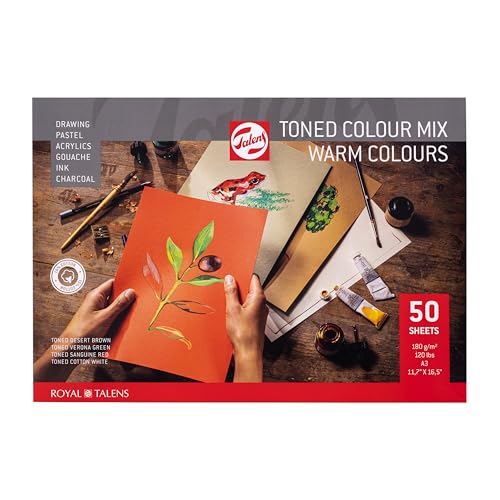 Talens Toned Colour Block Warm, A3, 50 Blatt, 180g/m² von Talens