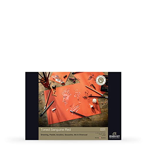 Talens Toned Sanguine Red, A4, 50 Blatt, 180g/m² von Talens Japan