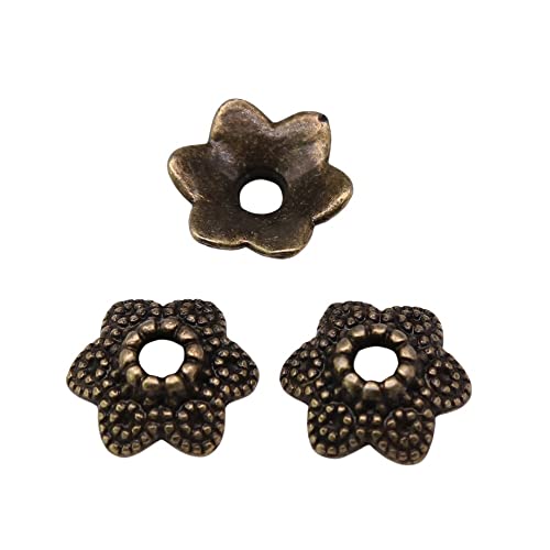 Perlenkappen, Antik-Bronze, für Schmuck, Metallanhänger, Basteln für Kinder, 10 x 10 x 4 mm, 40 Stück Perlenkappen, Antik-Bronze, für Schmuck, Metallanhänger, Basteln für Kinder, 10 x 10 x 4 mm, 40 Stück von Taliyah