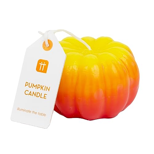 Kürbisförmige Kerze – Halloween-Tischdekoration – auch ideal als Thanksgiving-Geschenk, alltägliche Herbst-Kürbis-Heimdekoration, aus Paraffinwachs, Größe: 10 cm, Brenndauer 10 Stunden, geruchlos Kürbisförmige Kerze – Halloween-Tischdekoration – auch ideal als Thanksgiving-Geschenk, alltägliche Herbst-Kürbis-Heimdekoration, aus Paraffinwachs, Größe: 10 cm, Brenndauer 10 Stunden, geruchlos von Talking Tables