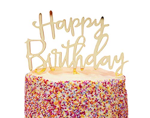Talking Tables 1 Wiederverwendbarer Gold Happy Birthday Cake Topper Dekoration für Party Kuchen – Geburtstagskuchenaufsatz für Mädchen, Jungen, Erwachsene – Maße 13 cm x 14 cm Talking Tables 1 Wiederverwendbarer Gold Happy Birthday Cake Topper Dekoration für Party Kuchen – Geburtstagskuchenaufsatz für Mädchen, Jungen, Erwachsene – Maße 13 cm x 14 cm von Talking Tables