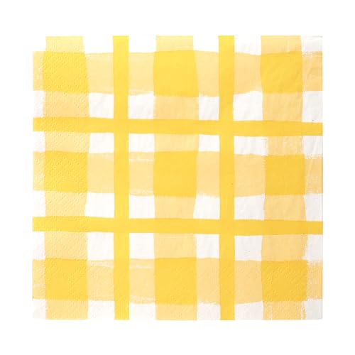 Talking Tables 20 x Gelbe Gingham Einweg-Servietten aus recyceltem Papier für Picknicks & Sommeressen im Freien, umweltfreundlich für Geburtstagsfeiern, Ostern, Hochzeiten, Grillabende, 3-lagig 33 cm Talking Tables 20 x Gelbe Gingham Einweg-Servietten aus recyceltem Papier für Picknicks & Sommeressen im Freien, umweltfreundlich für Geburtstagsfeiern, Ostern, Hochzeiten, Grillabende, 3-lagig 33 cm von Talking Tables