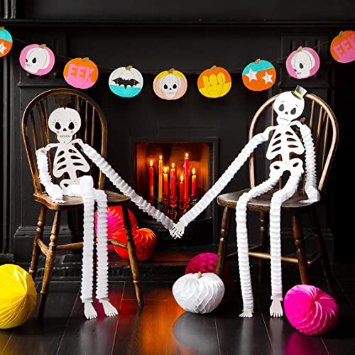 Talking Tables 2x Hängende Skelette Halloween-Party-Dekorationen | Mr & Mrs Papierwaben | Tag der toten Schädel, Friedhofsrequisiten Talking Tables 2x Hängende Skelette Halloween-Party-Dekorationen | Mr & Mrs Papierwaben | Tag der toten Schädel, Friedhofsrequisiten von Talking Tables