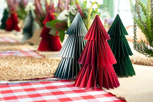 Talking Tables 3 x Weihnachtsdekoration, Papierwaben, hochwertige Wiederverwendbare Weihnachtsbäume für Tisch, Kamin, Fensterbank, Winterwunderland, Waldparty-Thema, mattiertes Rot und Grün Talking Tables 3 x Weihnachtsdekoration, Papierwaben, hochwertige Wiederverwendbare Weihnachtsbäume für Tisch, Kamin, Fensterbank, Winterwunderland, Waldparty-Thema, mattiertes Rot und Grün von Talking Tables