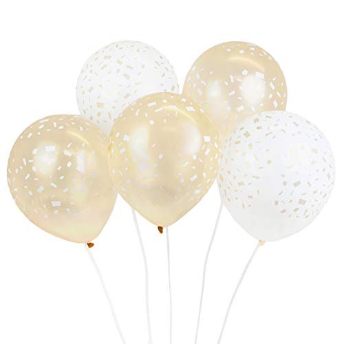 Talking Tables 5 Stück Happy Birthday Luftballons bunt mit Band für Geburtstag Deko Party jeder Anlass 30 cm von Talking Tables