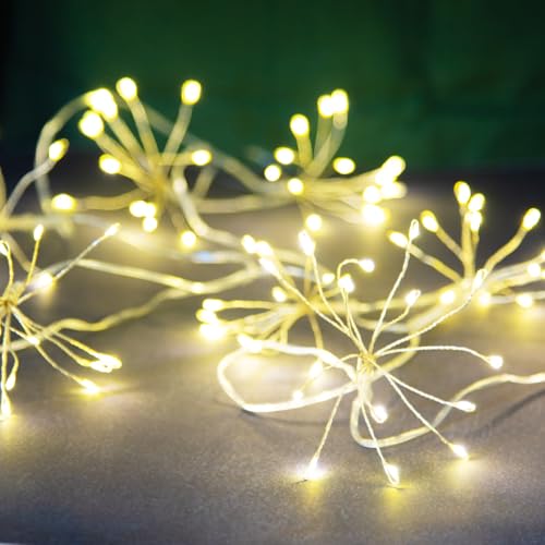 Talking Tables Allium Starburst Lichterkette, batteriebetrieben, 2 m LED-Lichterkette für den Innenbereich, Cluster Star Burst Feuerwerk Lichter für Weihnachten, Schlafzimmer Dekorationen, Hochzeit Talking Tables Allium Starburst Lichterkette, batteriebetrieben, 2 m LED-Lichterkette für den Innenbereich, Cluster Star Burst Feuerwerk Lichter für Weihnachten, Schlafzimmer Dekorationen, Hochzeit von Talking Tables