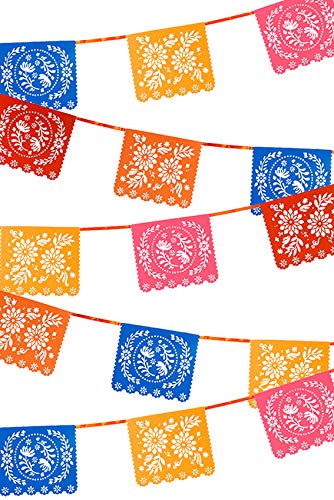 Talking Tables Boho Rectangle Paper Bunting 4 Meter, Mehrfarbig von Talking Tables