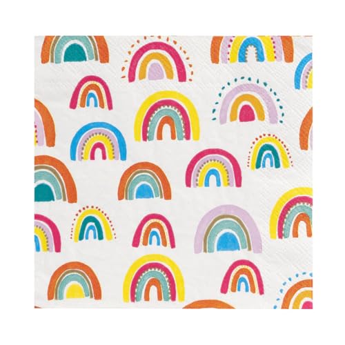 Talking Tables Cocktailservietten in Regenbogenfarben Einweg-Partyservietten für Geburtstage Babypartys Kinderpartys 1. Geburtstage Ostern Muttertag hergestellt in der EU 3-lagig 25 cm Talking Tables Cocktailservietten in Regenbogenfarben Einweg-Partyservietten für Geburtstage Babypartys Kinderpartys 1. Geburtstage Ostern Muttertag hergestellt in der EU 3-lagig 25 cm von Talking Tables
