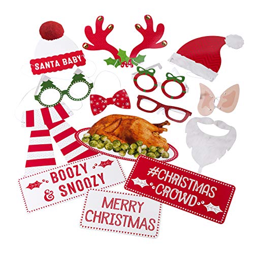 Talking Tables ENT-CBOOTH-V4 Weihnachten Party Dress Up | Fotobox Weihnachtsparty Requisiten | Super für Familie, 20 Stück, Multifarbe Talking Tables ENT-CBOOTH-V4 Weihnachten Party Dress Up | Fotobox Weihnachtsparty Requisiten | Super für Familie, 20 Stück, Multifarbe von Talking Tables