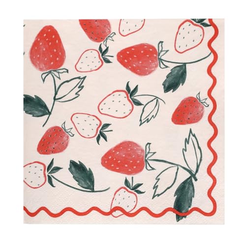 Talking Tables Erdbeerservietten Einweg-Partyservietten für Geburtstage Hochzeiten Babypartys Catering Sommerpicknick Decoupage recycelte Verpackung hergestellt in der EU 3-lagig 33 cm Talking Tables Erdbeerservietten Einweg-Partyservietten für Geburtstage Hochzeiten Babypartys Catering Sommerpicknick Decoupage recycelte Verpackung hergestellt in der EU 3-lagig 33 cm von Talking Tables