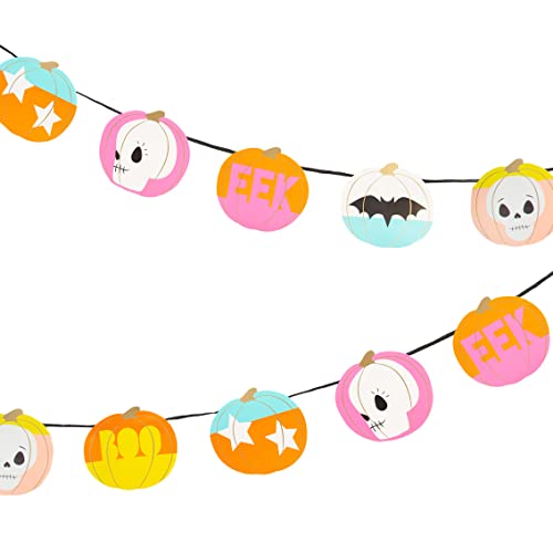 Talking Tables Fröhliche Halloween-Party-Dekoration – 3 m Papiergirlande mit niedlichen Kürbissen, Fledermäusen, Totenköpfen | Orange Wimpel hängende Fahne Talking Tables Fröhliche Halloween-Party-Dekoration – 3 m Papiergirlande mit niedlichen Kürbissen, Fledermäusen, Totenköpfen | Orange Wimpel hängende Fahne von Talking Tables