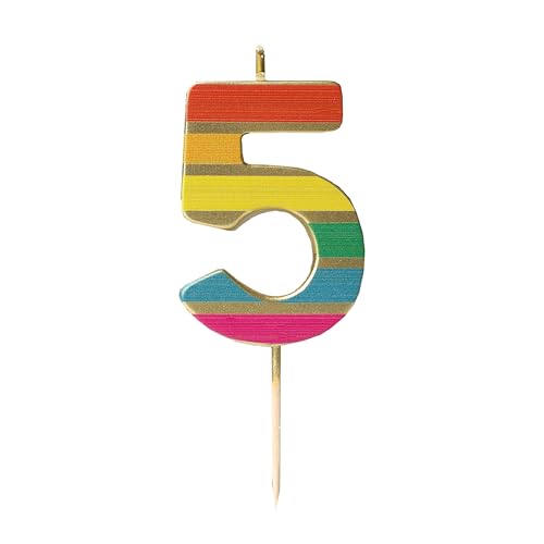 Talking Tables Geburtstagskerze mit der Zahl „Vier“ in Regenbogenfarben für Kuchen Tortenaufsatz-Dekoration Premium Zahlenkerzen Jubiläumsparty Meilensteinalter 5,5 cm Höhe recycelte Verpackung Talking Tables Geburtstagskerze mit der Zahl „Vier“ in Regenbogenfarben für Kuchen Tortenaufsatz-Dekoration Premium Zahlenkerzen Jubiläumsparty Meilensteinalter 5,5 cm Höhe recycelte Verpackung von Talking Tables