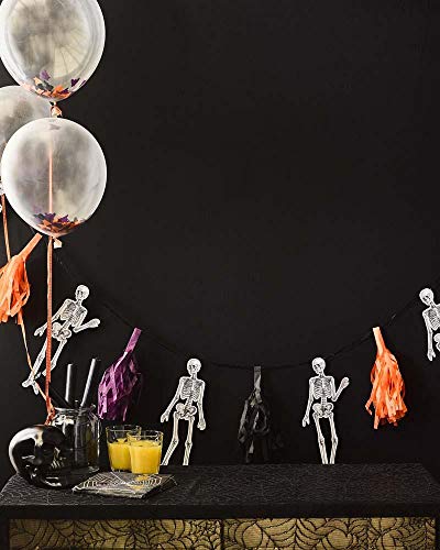 Talking Tables Halloween Party Skeleton Bunting Garland Hanging Decorations 2M, Christmas von Talking Tables