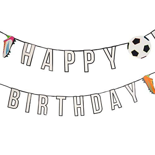 Talking Tables Happy Birthday Girlande-3m | Partydekorationen für Kinder, Erwachsene, Jungen, Mädchen | Umweltfreundliches Papierbanner, Fußball-Wimpelkette Talking Tables Happy Birthday Girlande-3m | Partydekorationen für Kinder, Erwachsene, Jungen, Mädchen | Umweltfreundliches Papierbanner, Fußball-Wimpelkette von Talking Tables