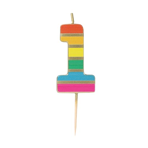 Talking Tables Nummer Eins 1 Regenbogen-Geburtstagskerze für Kuchen Tortenaufsatz-Dekoration Premium-Qualität Zahlenkerzen Jubiläumsparty Meilensteinalter 5,5 cm Höhe recycelte Verpackung Talking Tables Nummer Eins 1 Regenbogen-Geburtstagskerze für Kuchen Tortenaufsatz-Dekoration Premium-Qualität Zahlenkerzen Jubiläumsparty Meilensteinalter 5,5 cm Höhe recycelte Verpackung von Talking Tables