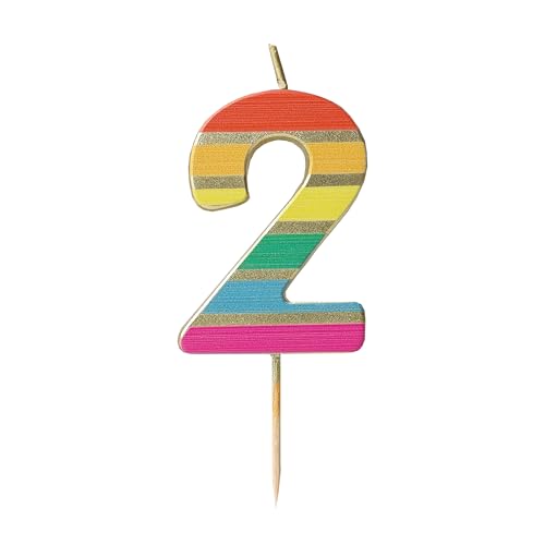 Talking Tables Nummer Zwei 2 Regenbogen-Geburtstagskerze für Kuchen Tortenaufsatz-Dekoration Ziffernkerzen Premium-Qualität Jubiläumsparty Meilensteinalter 5,5 cm Höhe recycelte Verpackung Talking Tables Nummer Zwei 2 Regenbogen-Geburtstagskerze für Kuchen Tortenaufsatz-Dekoration Ziffernkerzen Premium-Qualität Jubiläumsparty Meilensteinalter 5,5 cm Höhe recycelte Verpackung von Talking Tables
