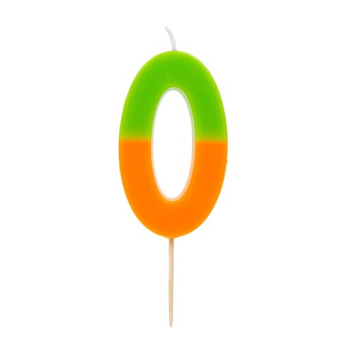 Talking Tables Orange und Grün Zahl 0 Kerze für Kuchen | Bunte Geburtstagstortenaufsatz Dekorationen für Kinderparty, Jungen, Mädchen, Jahrestag, Meilenstein Talking Tables Orange und Grün Zahl 0 Kerze für Kuchen | Bunte Geburtstagstortenaufsatz Dekorationen für Kinderparty, Jungen, Mädchen, Jahrestag, Meilenstein von Talking Tables
