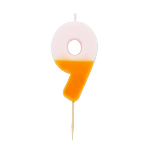 Talking Tables Orange und Rosa Kerze Zahl 9 für Kuchen | Bunte Geburtstagstortenaufsatz Dekorationen für Kinderparty, Jungen, Mädchen 9., 19., Jahrestag, Meilenstein Talking Tables Orange und Rosa Kerze Zahl 9 für Kuchen | Bunte Geburtstagstortenaufsatz Dekorationen für Kinderparty, Jungen, Mädchen 9., 19., Jahrestag, Meilenstein von Talking Tables