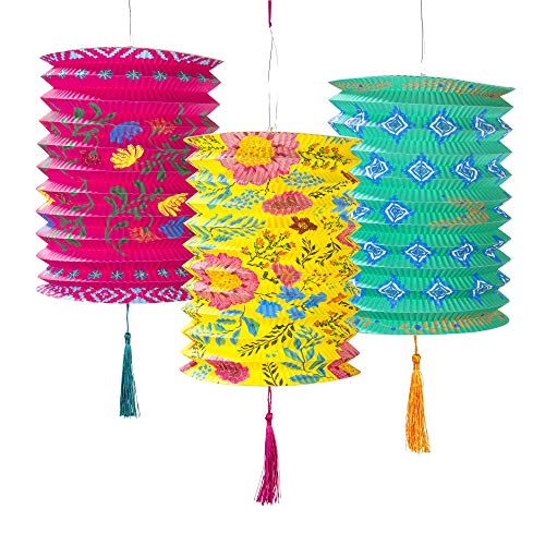 Talking Tables PAPERLANTERN Paper Lanterns 3Pk, Papier, Boho-Papierlaternen, 3 Stück von Talking Tables