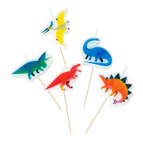 Talking Tables Packung mit 5 Dinosaurier-Kerzen für Geburtstagskuchen und Torten, Cupcakes, Brownies. Backdekorationen Ideal für Mädchen und Jungs. Talking Tables Packung mit 5 Dinosaurier-Kerzen für Geburtstagskuchen und Torten, Cupcakes, Brownies. Backdekorationen Ideal für Mädchen und Jungs. von Talking Tables