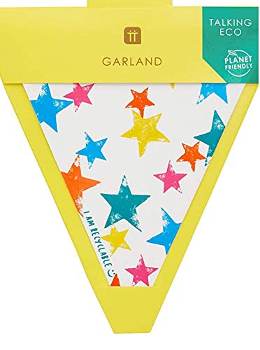 Talking Tables Papierstern-Ammergirlande mit dreieckigen Fahnen-4m | Dekorationen für Kindergeburtstag, Regenbogenpartybedarf, Schlafzimmerdekoration, Festivalflaggen Talking Tables Papierstern-Ammergirlande mit dreieckigen Fahnen-4m | Dekorationen für Kindergeburtstag, Regenbogenpartybedarf, Schlafzimmerdekoration, Festivalflaggen von Talking Tables