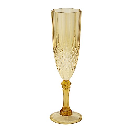 Talking Tables Party Porcelain; Goldfarbene Kunststoff-Sektflöte für Weihnachten, Hochzeiten und Dinnerpartys, Gold Talking Tables Party Porcelain; Goldfarbene Kunststoff-Sektflöte für Weihnachten, Hochzeiten und Dinnerpartys, Gold von Talking Tables