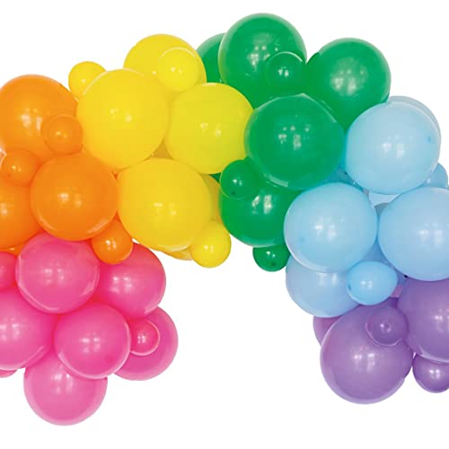 Talking Tables Regenbogen-Ballon-Bogen-Set — 60 Stück | Bunte Party-Dekoration, Eingangs- oder Foto-Wand-Hintergrund für Kindergeburtstag, Babyparty, Abschlussball, Stolz, Hochzeit von Talking Tables