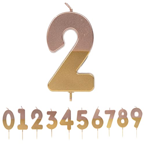 Talking Tables Rosa Gold Nummer 2 Kerze für Kuchen | Hochwertige rosafarbene Geburtstagstortendekoration für Kinder, Erwachsene, 21. Party, Jubiläum, Meilenstein Talking Tables Rosa Gold Nummer 2 Kerze für Kuchen | Hochwertige rosafarbene Geburtstagstortendekoration für Kinder, Erwachsene, 21. Party, Jubiläum, Meilenstein von Talking Tables