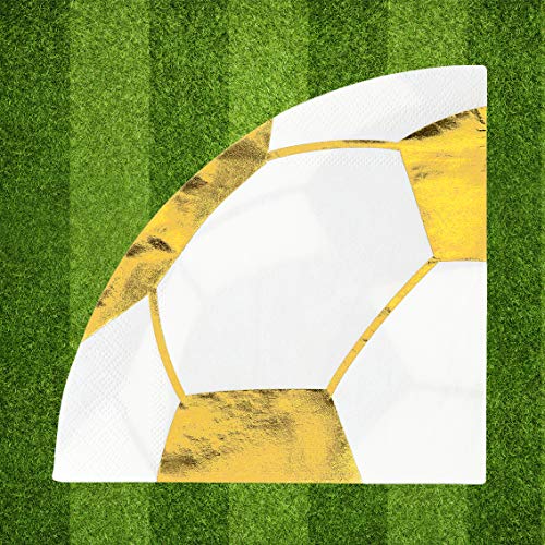 Talking Tables Soccer Shaped Party Paper Napkins 16PK von Talking Tables