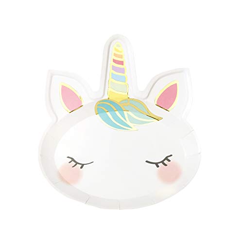 8 Einhorn Party Pappteller von Talking Tables. Geburtstag, Babyfeier, Kostümparty, Märchenparty. 8er Pack, Papier, UNICORN-PLATE-FACE 8 Einhorn Party Pappteller von Talking Tables. Geburtstag, Babyfeier, Kostümparty, Märchenparty. 8er Pack, Papier, UNICORN-PLATE-FACE von Talking Tables