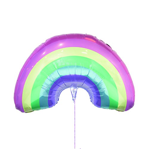 Talking Tables We Heart Unicorns Riesenluftballon, Regenbogen in Pastellfarben, für Kindergeburtstage, 80 cm Durchmesser von Talking Tables