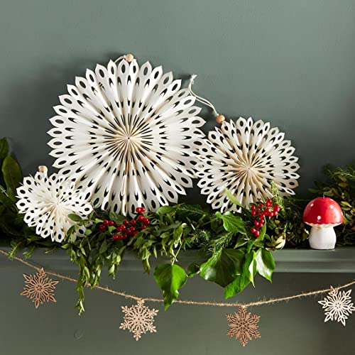 Talking Tables Weiße Papierfächer Partydekoration - 3er Pack | Runde Radscheiben für Weihnachten Schneeflocken, Geburtstag, Hochzeit, Wanddekoration, MARBLE-FAN-WHT Talking Tables Weiße Papierfächer Partydekoration - 3er Pack | Runde Radscheiben für Weihnachten Schneeflocken, Geburtstag, Hochzeit, Wanddekoration, MARBLE-FAN-WHT von Talking Tables