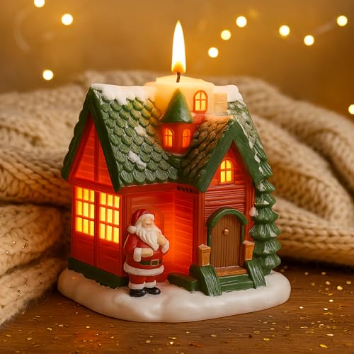 Silikonformen Gießformen Häuser Kerzenformen zum Gießen, Silikonform Weihnachten 3D Weihnachtsmann Haus Silikonform Häuser Gießform Gips Gießformen Silikon Giessformen Silikon Gießform Haus (A) von Talleros