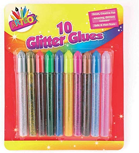 Artbox colouring glitter glues pack of 10 assorted colours von Tallon